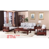 濟(jì)寧木言木語高檔新中式家具 新中式實木布藝沙發(fā)