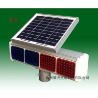 驤虎雙面太陽(yáng)能爆閃燈 紅藍(lán)爆閃警示燈led交通設(shè)施廠家