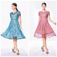 廣州大碼修身顯瘦連衣裙姬色JES女裝折扣品牌庫存尾貨批發(fā)