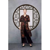 香云紗連衣裙LIXIE香云紗夏國風刺繡 電商直播尾貨女裝批發